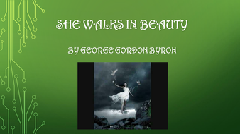 Imagery In She Walks In Beauty