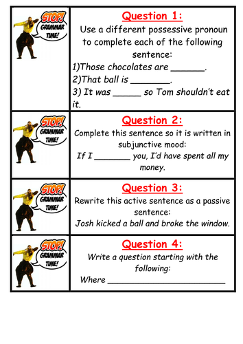 Year 6 SATs revision - Grammar treasure hunt