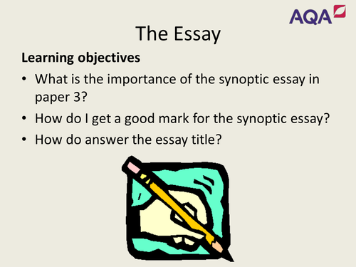 synoptic essay meaning