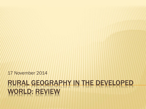 National 5 Geography: Development- geography of rural areas revision ...