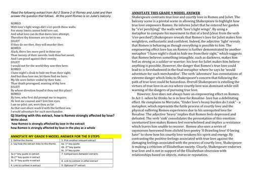 Romeo and Juliet: The 9 STEP METHOD for Grade 9 responses. Structure exam response. Revise Revision