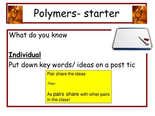 A level Chemistry-Alkene polymnerisation Full pwpt of theory, students tasks and linked exam work