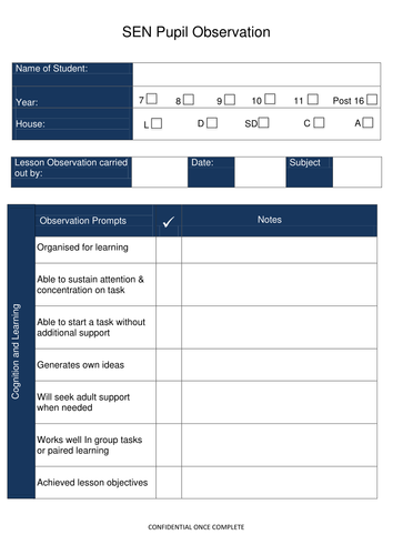 SEN Referral Pack | Teaching Resources