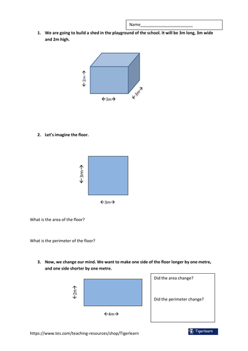 Spatial measurement - volume, perimeter, circumference, surface area, area - identify misconceptions