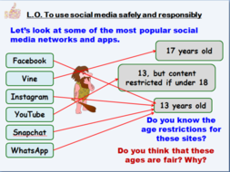 Social Media Lesson for Primary Internet Safety and E-Safety by