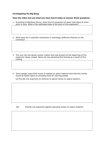 The Big Bang Theory | Teaching Resources