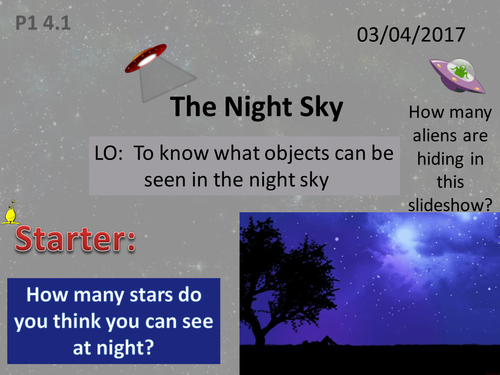 Activate 1:  P1: 4.1  The Night Sky