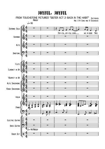 Joyful Joyful - School Band and Choral Arrangement | Teaching Resources
