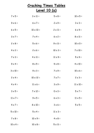 Cracking Times Tables Levels 9 to 11 (iii) | Teaching Resources