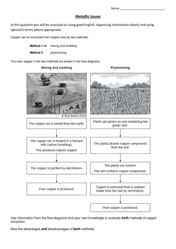 chemistry metals assignment