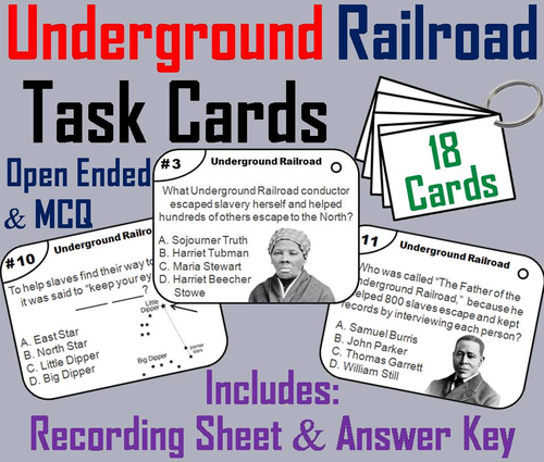 Underground Railroad Task Cards