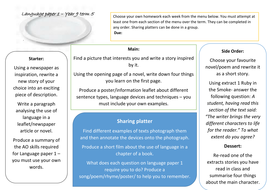 language paper 1 homework