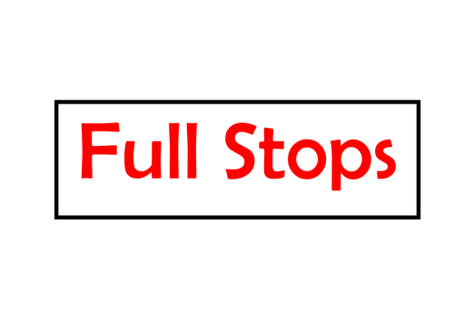 English, Punctuation, Capital Letters, Full Stops, Apostrophes,