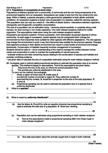 AQA Biology A level Unit 7 Revision Genetics and populations | Teaching ...