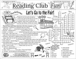 Bundle: Town and State Fairs Two-Page Activity Set and Word Search ...