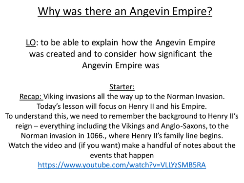 Migration Empires and People: Normans and Henry II