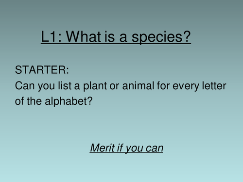 Species