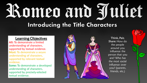 Romeo and Juliet: Introducing the Title Characters (Analysis of Act I Scenes I-IV)