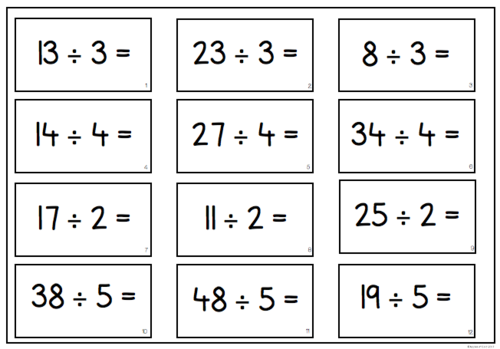 Division with Remainders | Teaching Resources