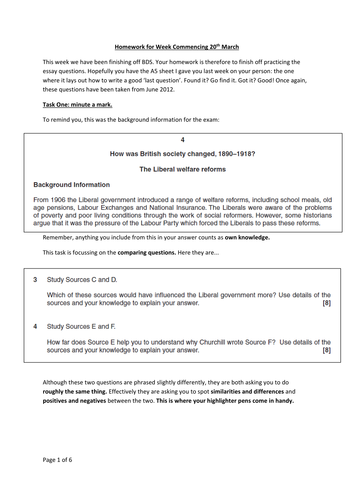 GCSE OCR British Depth Study 'how to' | Teaching Resources