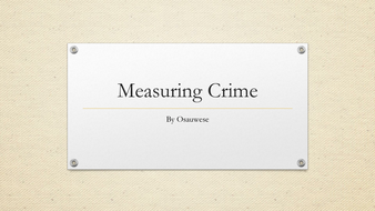 Measuring crime interative powerpoint | Teaching Resources