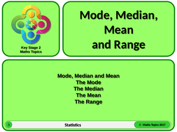 Mode, Median, Mean and Range KS2 by Magictrickster - Teaching Resources ...