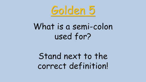 Semi colons lesson