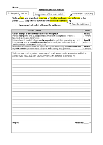 homework punishment for students