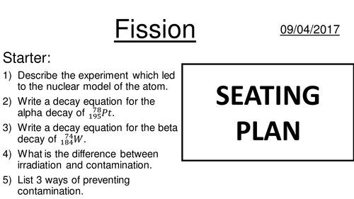 Atomic structure 5 - Fission