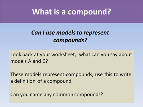 Elements and Compounds