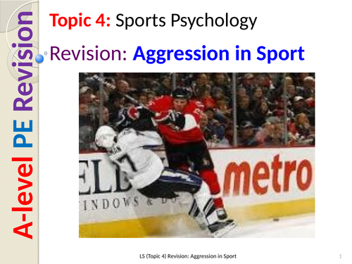 A-level PE EDEXCEL (Spec 2016) Aggression in Sport Revision