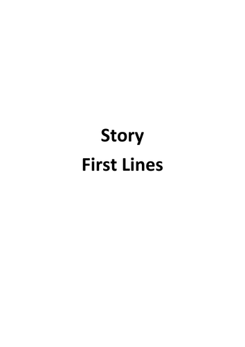 Story First Line Generator , Writing Prompt Generator – TEZH
