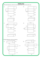 Surface Area - Nets/Cubes/Cuboids/Problem Solving/Revision | Teaching ...