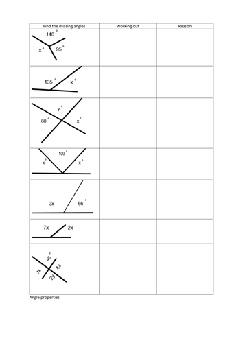 Missing angles | Teaching Resources