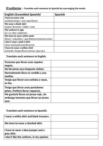 Viva GCSE Mi vida en el insti - Punto de partida 2 | Teaching Resources