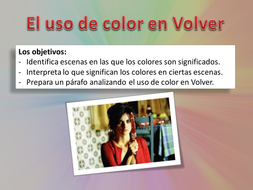 Analysing The Use Of Colour In Volver - 