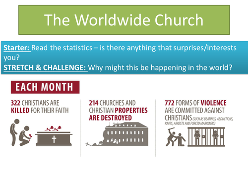 Lesson 8 The Worldwide Church - Topic: 'Living the Christian Life' Edexcel