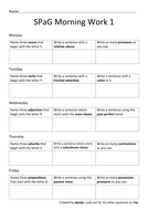 spag morning work year 6 free sound of music activities by davlae
