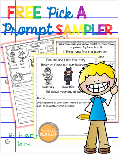 Free Visual Writing Prompts with word Support for all students ...
