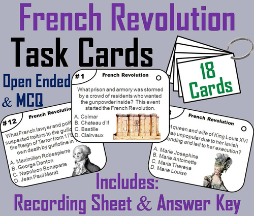 French Revolution Task Cards