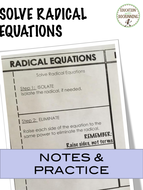 Solve Radical Equations Interactive Notebook By Docrunning