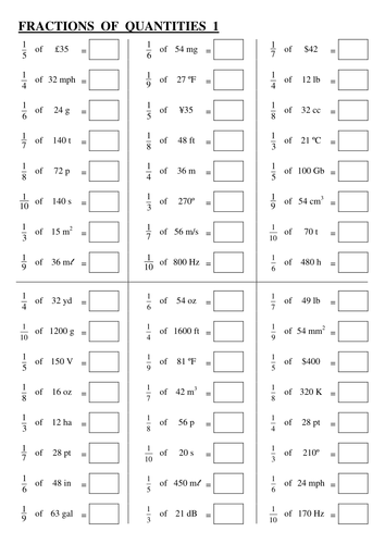 fractions-of-quantities-teaching-resources