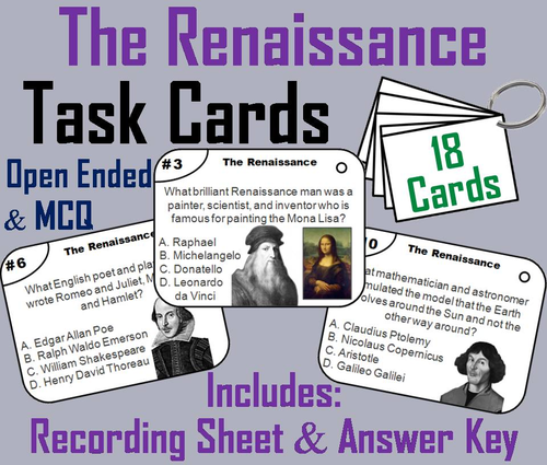 Renaissance Task Cards
