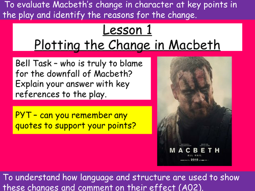 Macbeth lessons x3