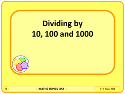 Dividing by 10, 100 and 1000 KS2 by Magictrickster - Teaching Resources ...