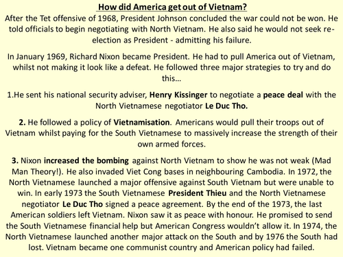 The Vietnam War: Bombings and Vietnamisation, 1970-72