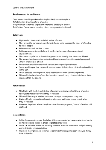 Control and punishment sociology