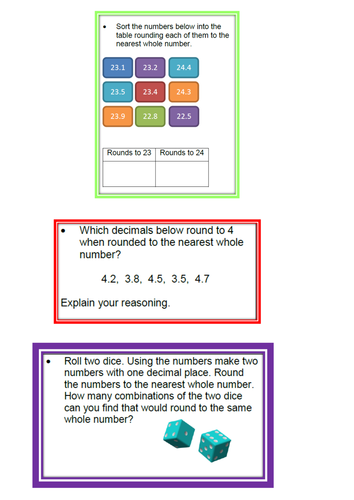 Round decimals with 2 decimal places to the nearest whole number and to ...