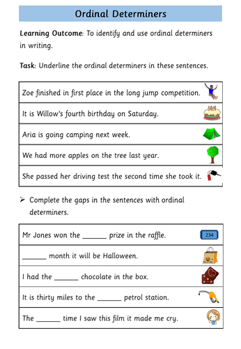 SATS Grammar Revision - Determiners | Teaching Resources