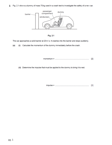 Worksheets on Forces and Momentum | Teaching Resources